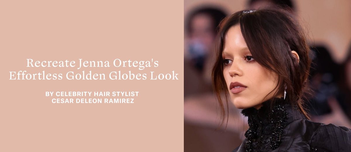 Recreate Jenna Ortega's Effortless Golden Globes Look by Celebrity Hair Stylist Cesar Deleon Ramirez