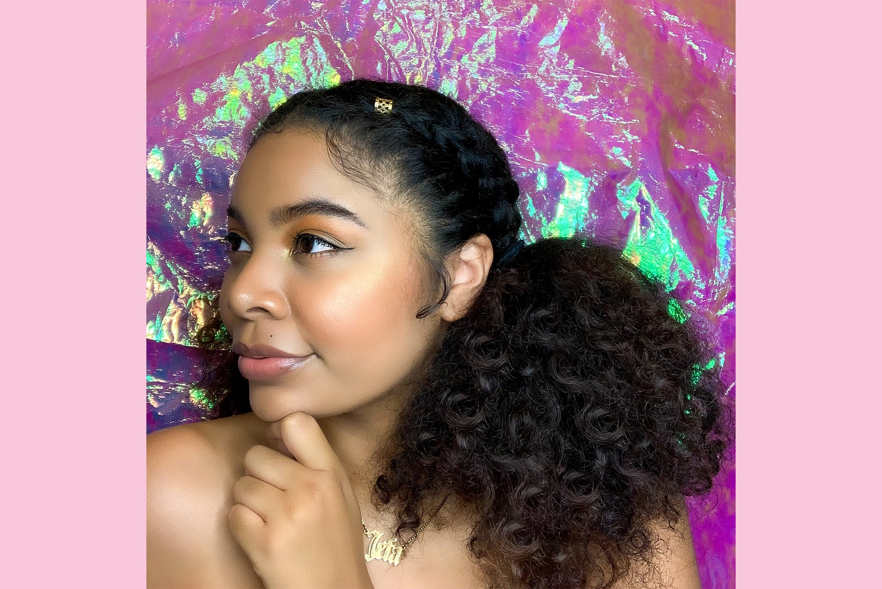 Half-Up Style for Curly Hair - Babes In Hairland