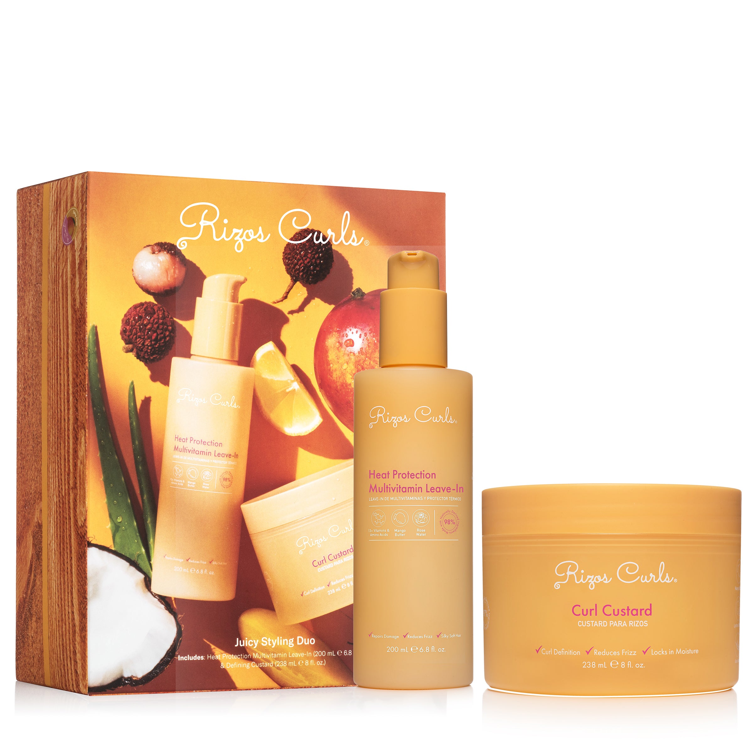 Juicy Styling Duo: Heat Protection Leave-In + Defining Custard