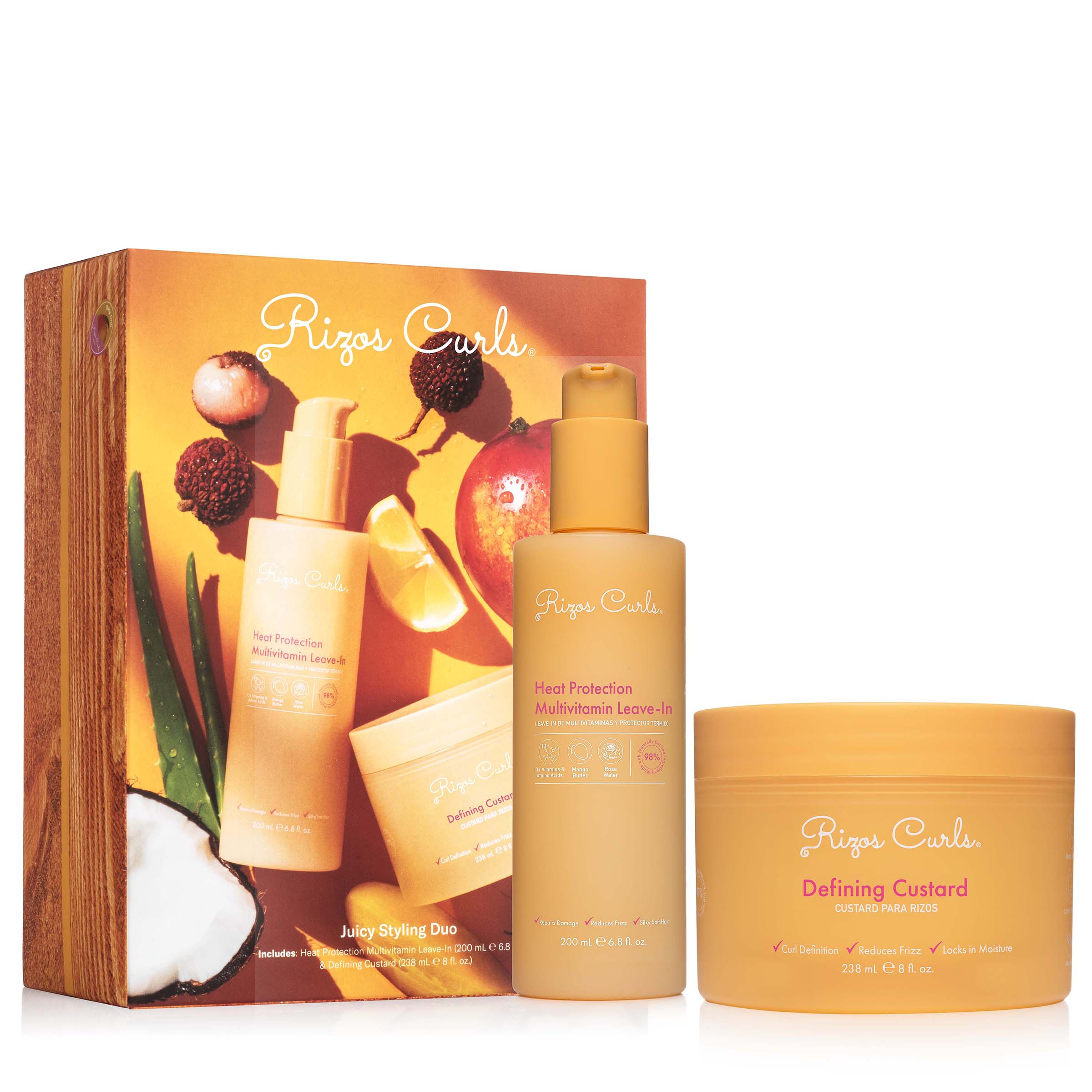 Juicy Styling Duo: Heat Protection Leave-In + Defining Custard