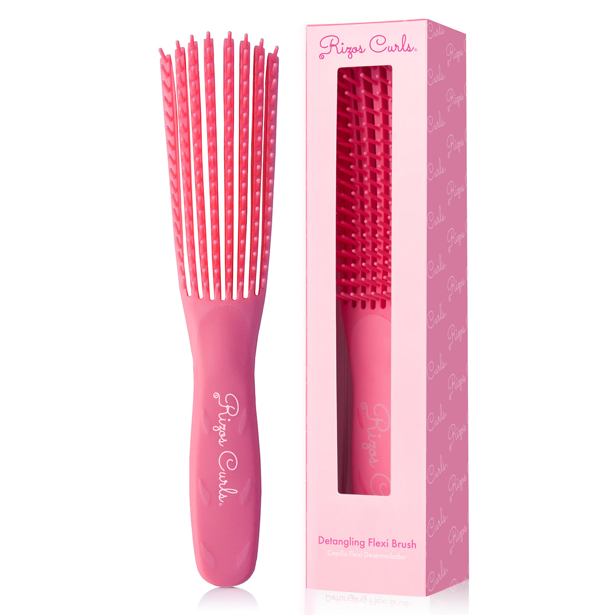 Flexi Rizo Rizos Curls Pink Detangling Flexi Brush for Curly Hair