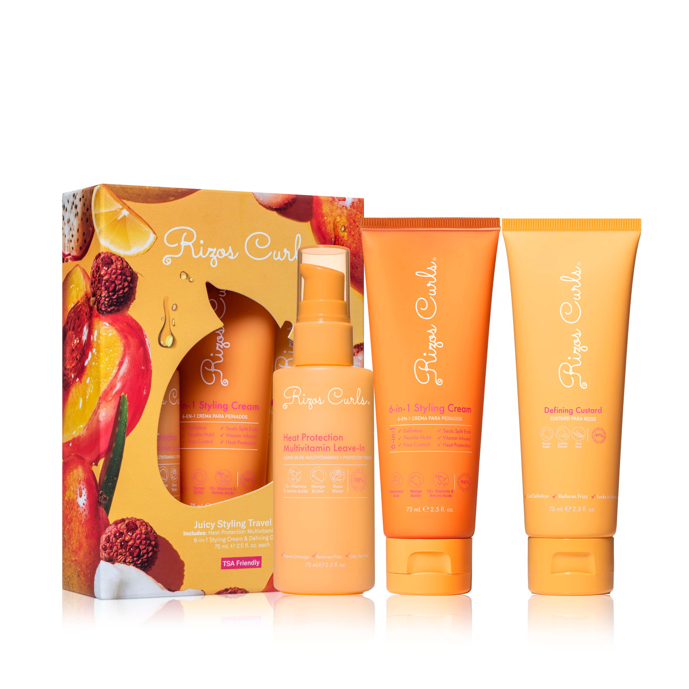 Juicy Styling Trio - Leave-In, 6-in-1 Styling Cream, Defining Custard