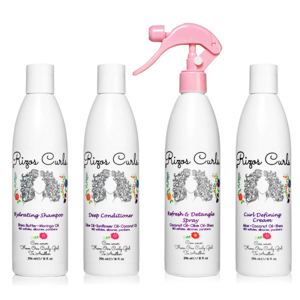 Rizos Curls 4-Step Bundle for defined, healthy, voluminous curls