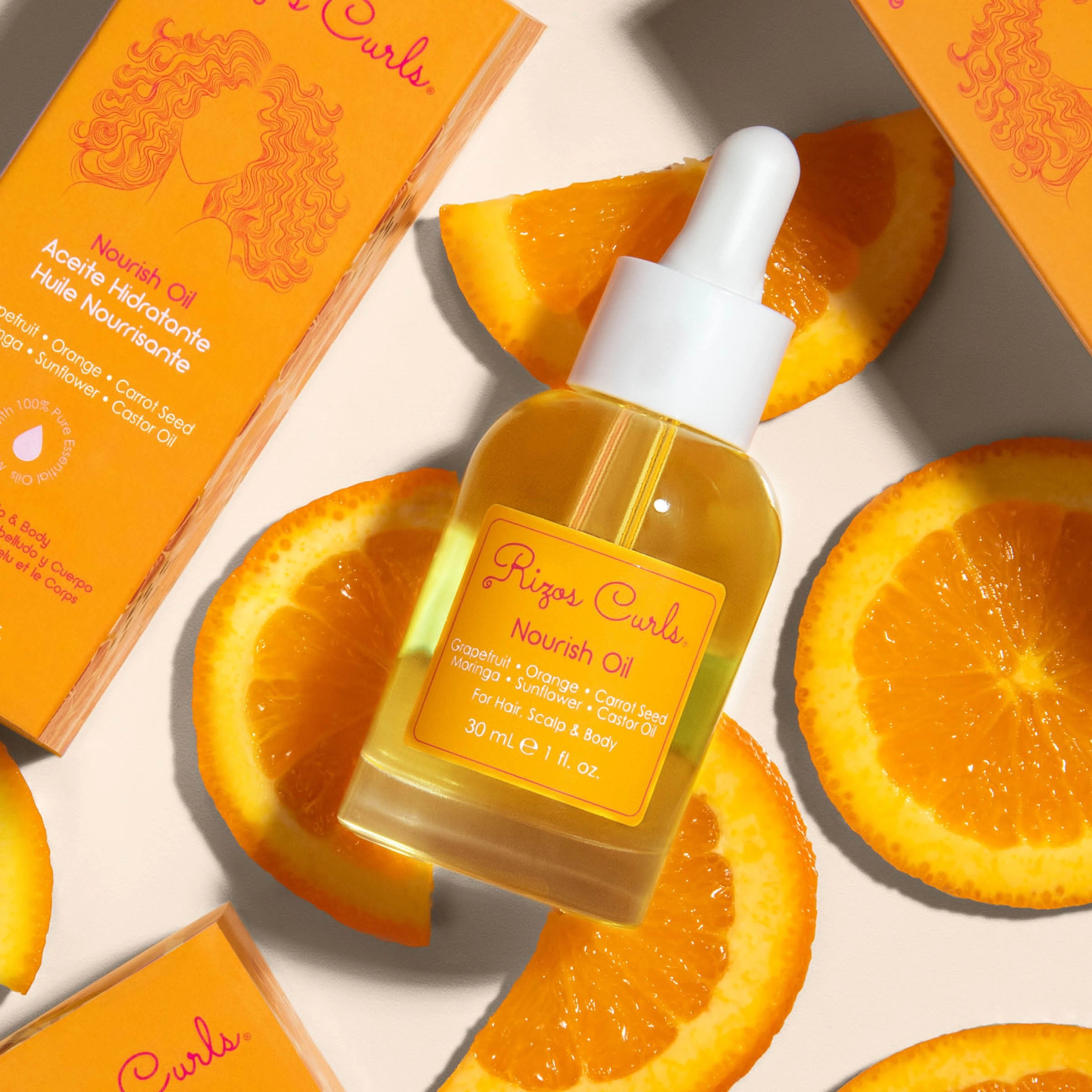 Nourish Oil for Hair, Scalp & Body: Rejuvenating Citrus & Carrot Seed for Frizz Control