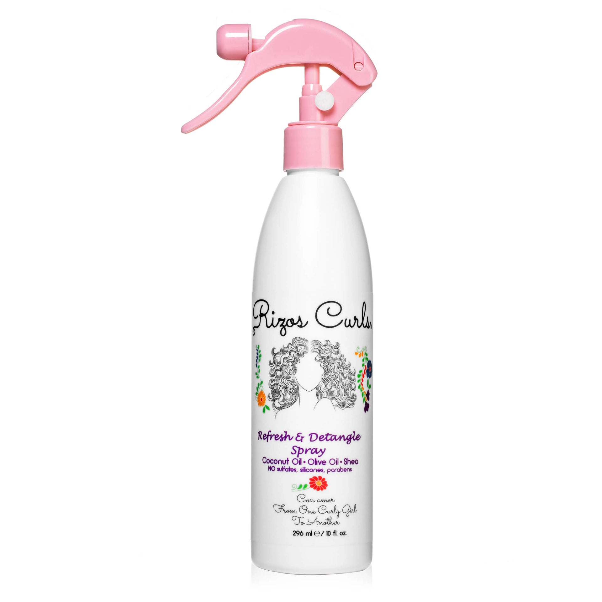 A white spray bottle with a pink top