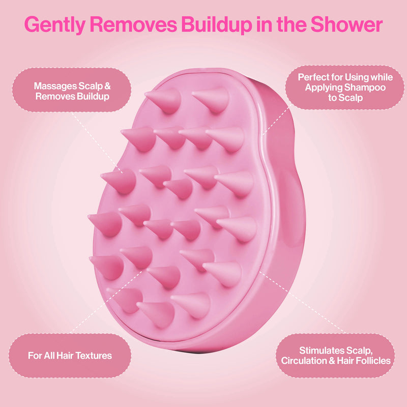 Pink Scalp Massage Brush