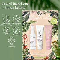 Natural ingredients, proven results, cruelty-free, dermatologist tested, Sulfate-Free, Paraben-Free