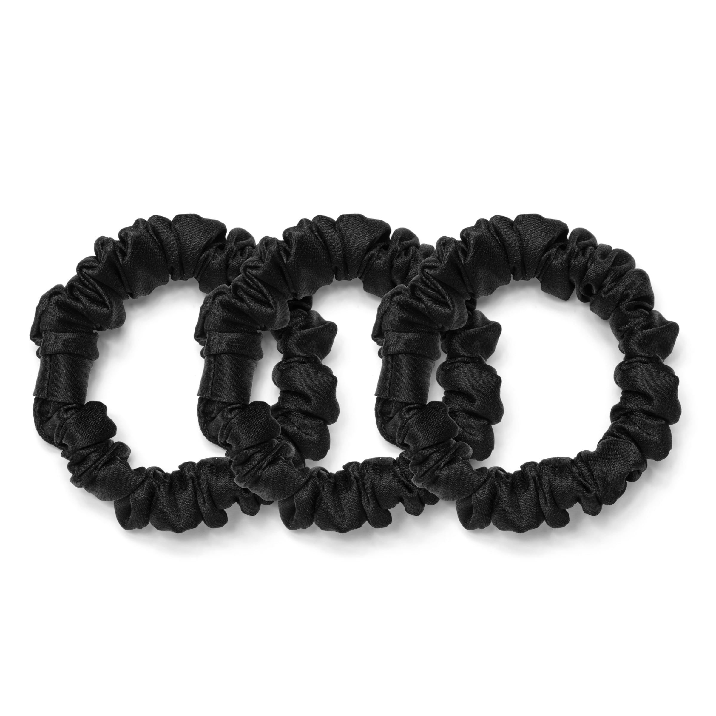 Vegan Silk Mini Scrunchies 3-Pack